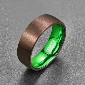 Plated Green Tungsten Carbide Ring