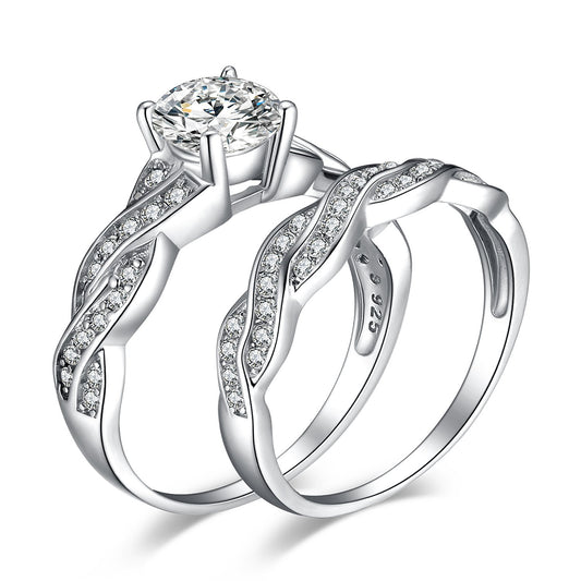 Women's Fashion Plating Couple Women's Ring Set