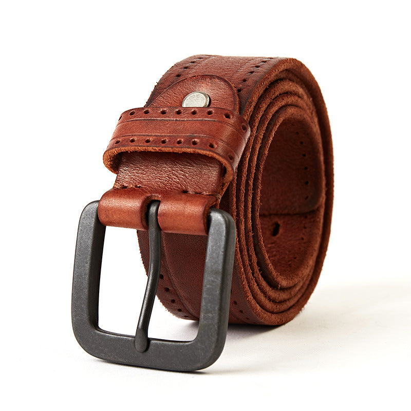 Men's leather belt