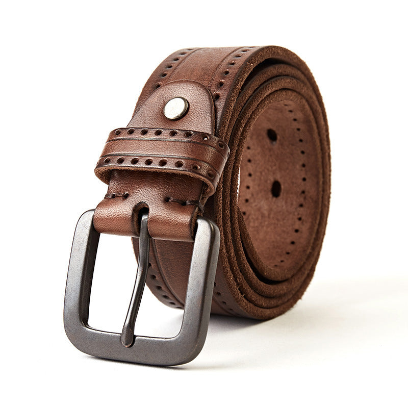 Men's leather belt