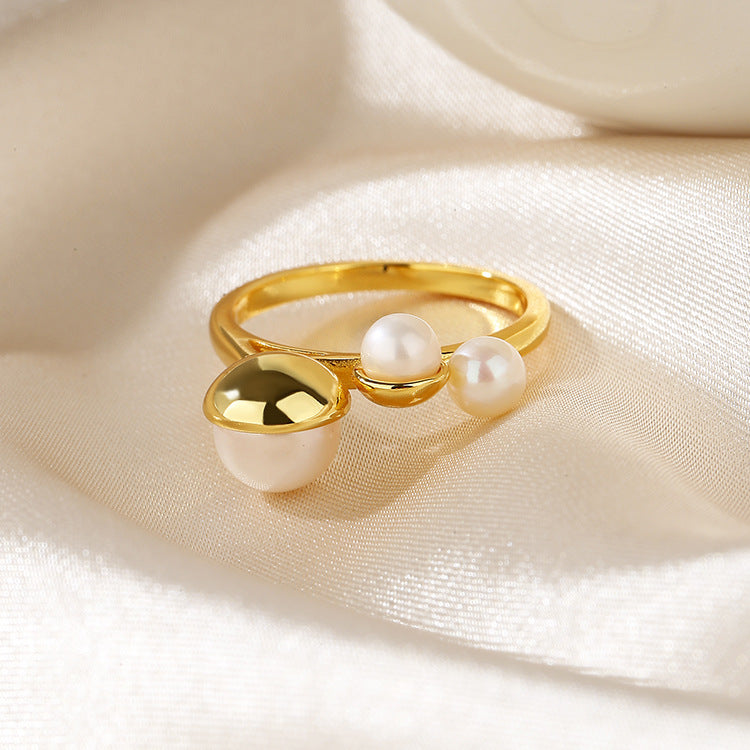 Women's Fashion Natural Freshwater Pearl Ring