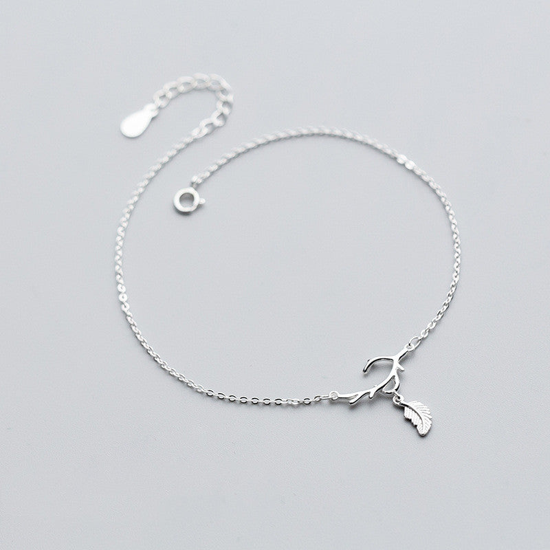 Simple personality leaf anklet