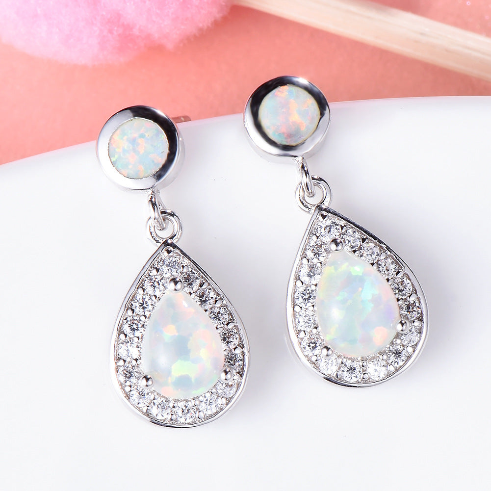 Platinum Drop Earrings