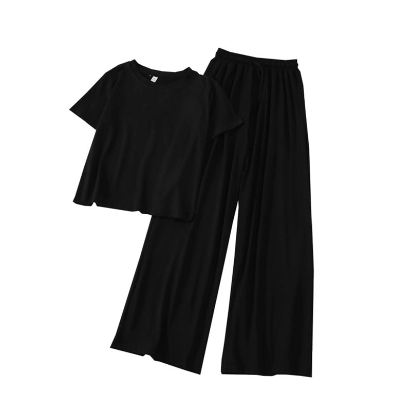 Two-piece T-shirt wide-leg pants