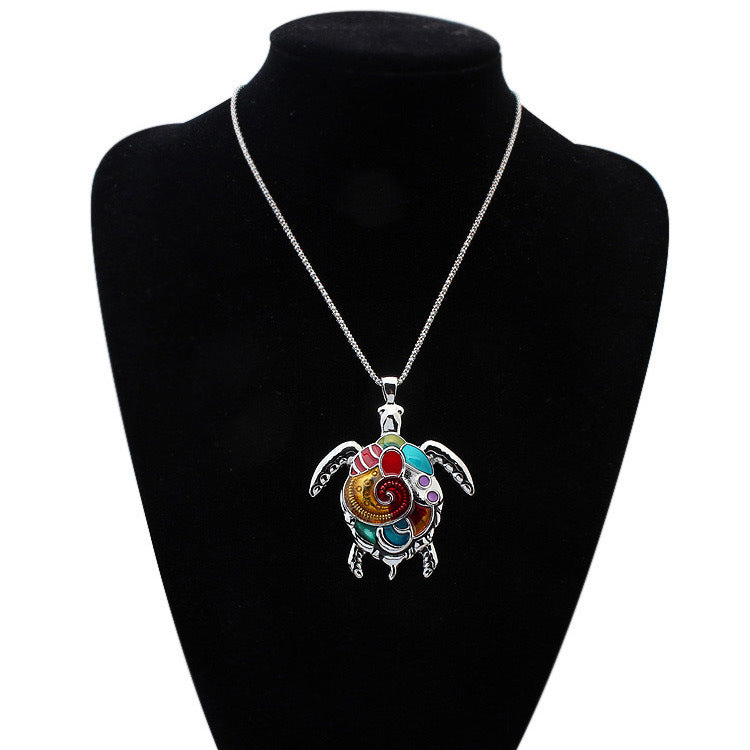 Fashion oil dripping rainbow turtle Jewelry Set