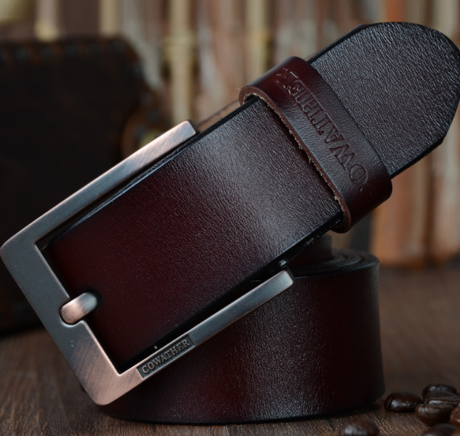 Men's leather belt