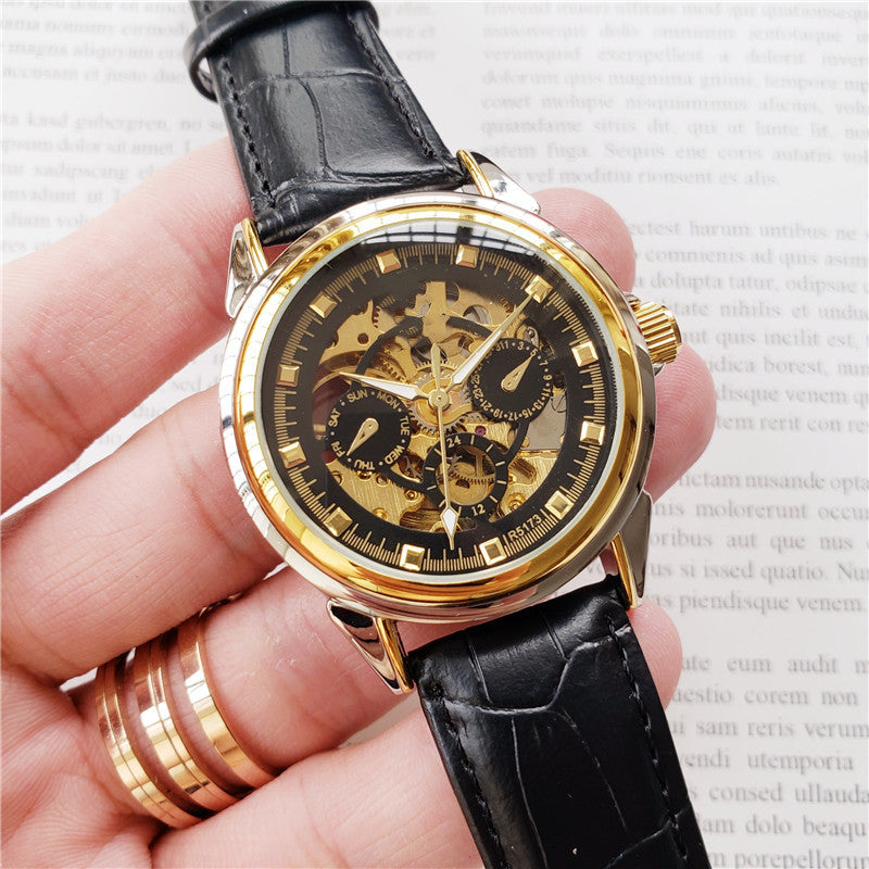 Leisure man belt mechanical watch