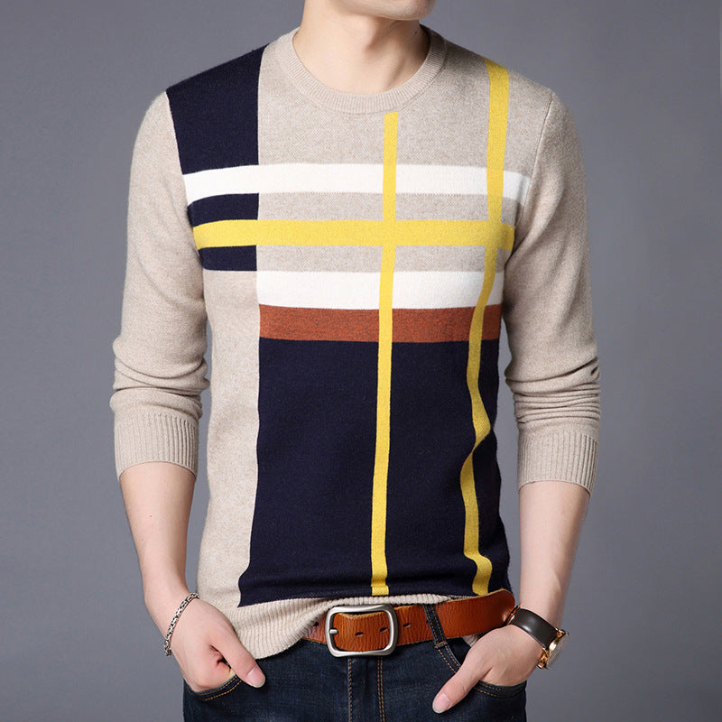 Spring and autumn casual handsome base coat Korean version of sweater