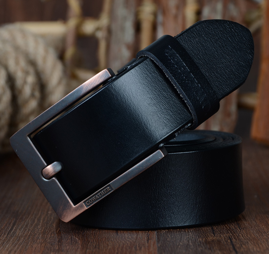 Men's leather belt