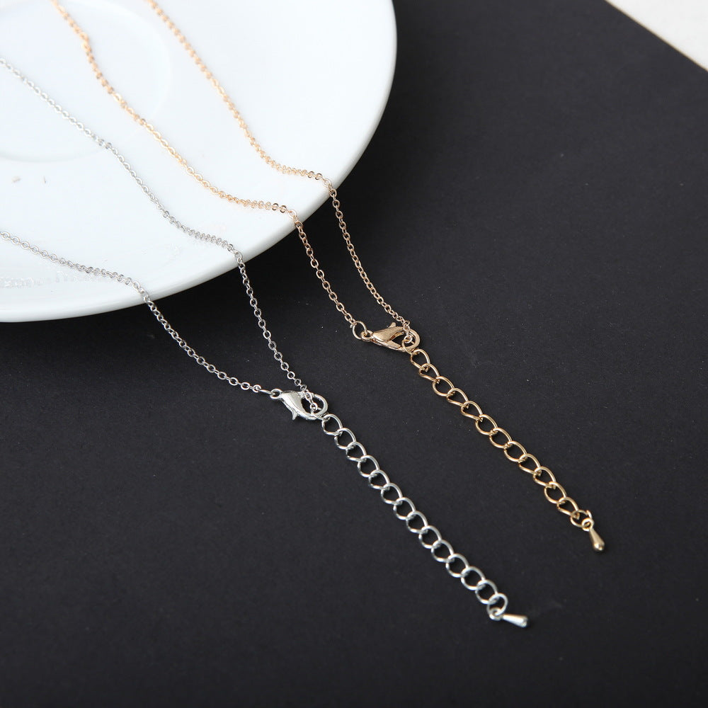 Moon Star Necklace Clavicle Chain Short Necklace