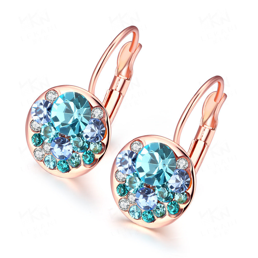 Multicolor glitter diamond earrings