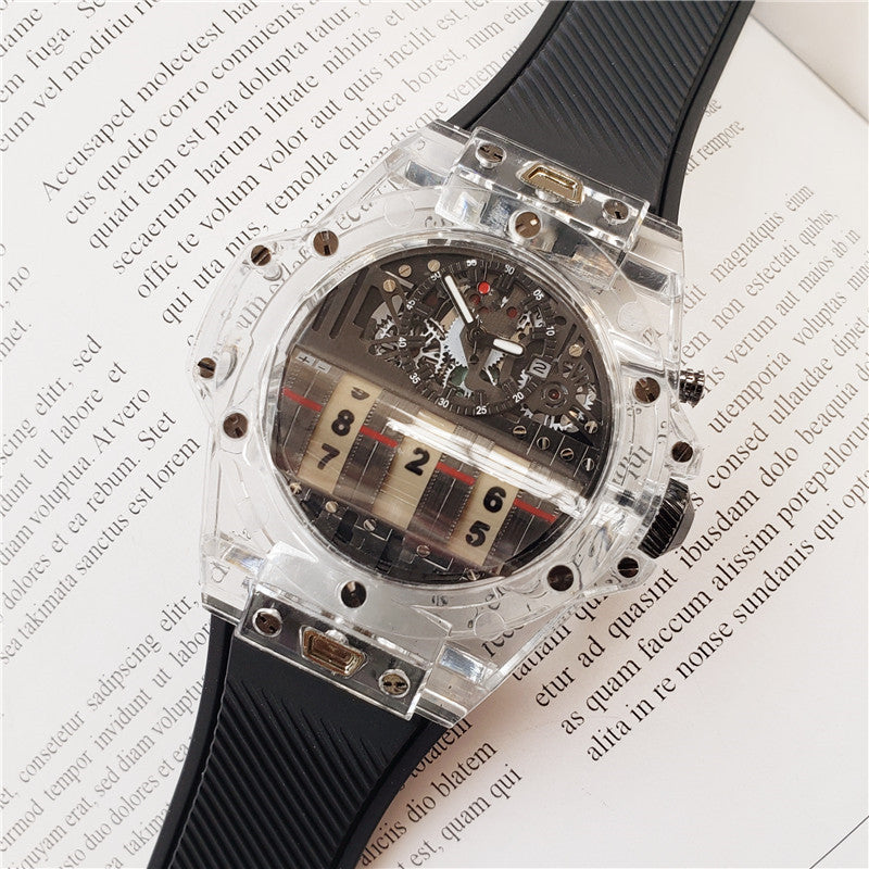 Transparent shell quartz watch