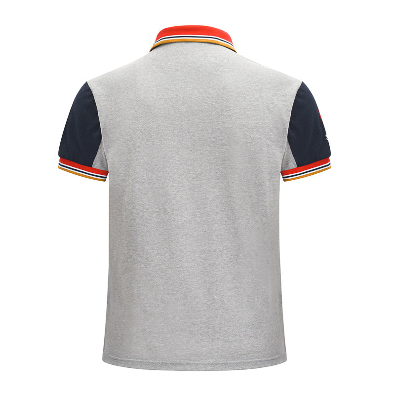 Men's mesh short sleeve lapels