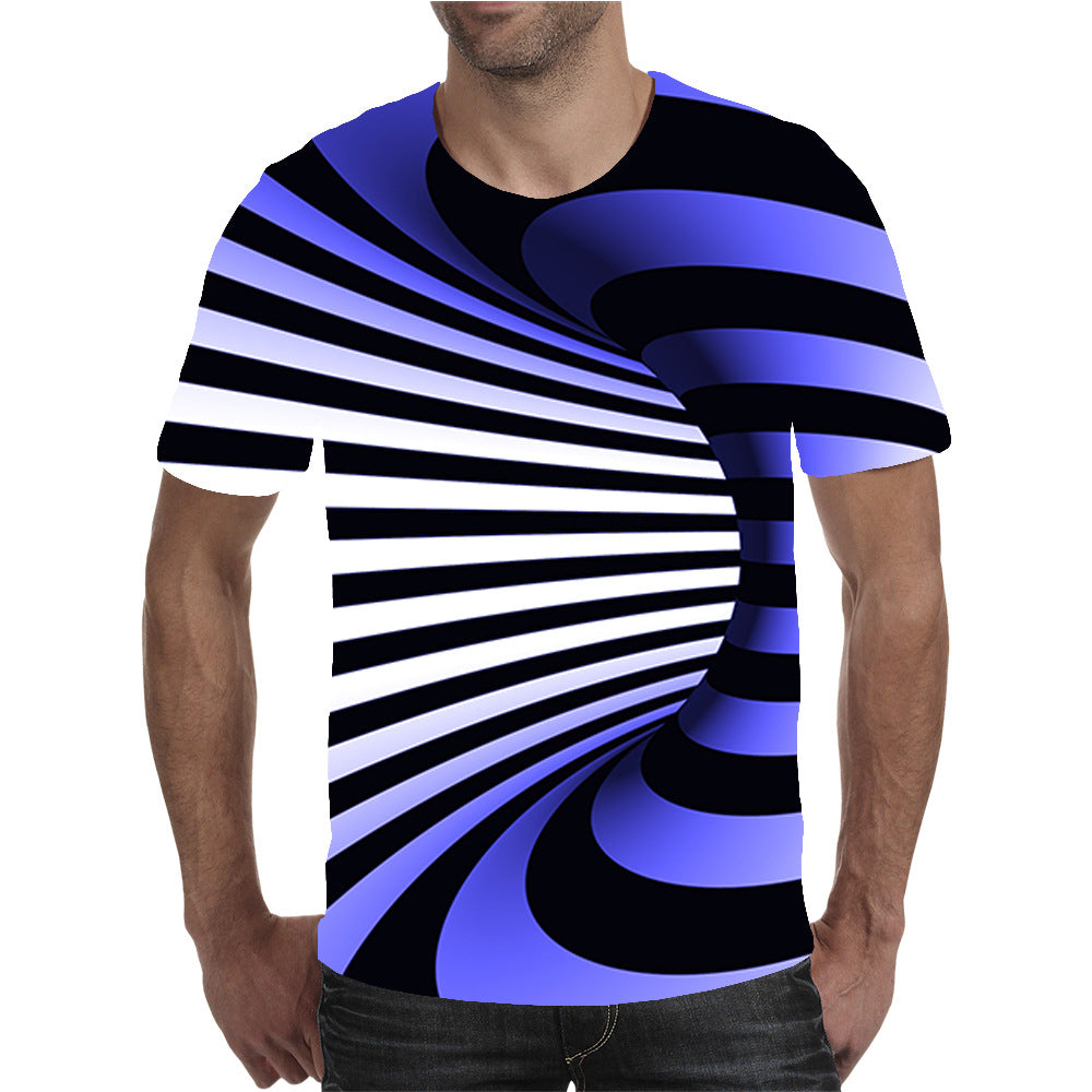 Men's Multicolor 3D Digital Print T-shirt