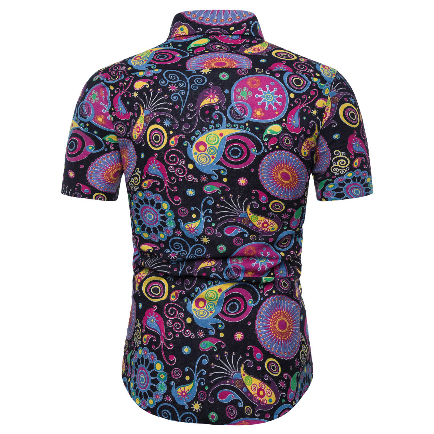 Men's Casual Short Sleeve Floral Shirt