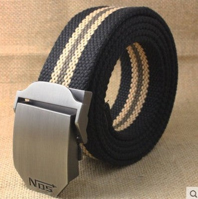 Men's Canvas Belt Thickening custom outdoor tactical belt army fan fat belt belt of young students