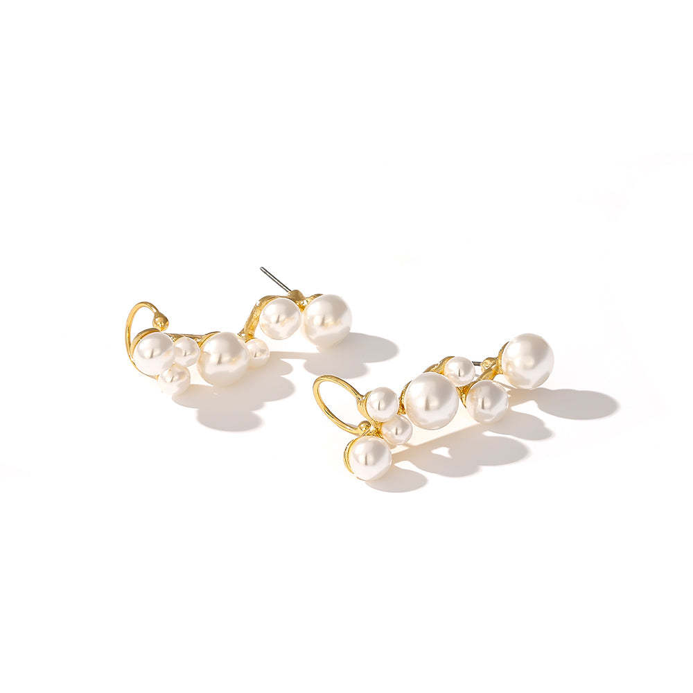 Special-shaped pearl female ear clip