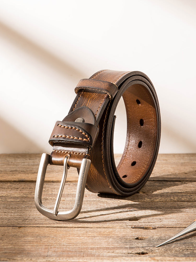 Layer Cowhide Men's Belt Cart Line