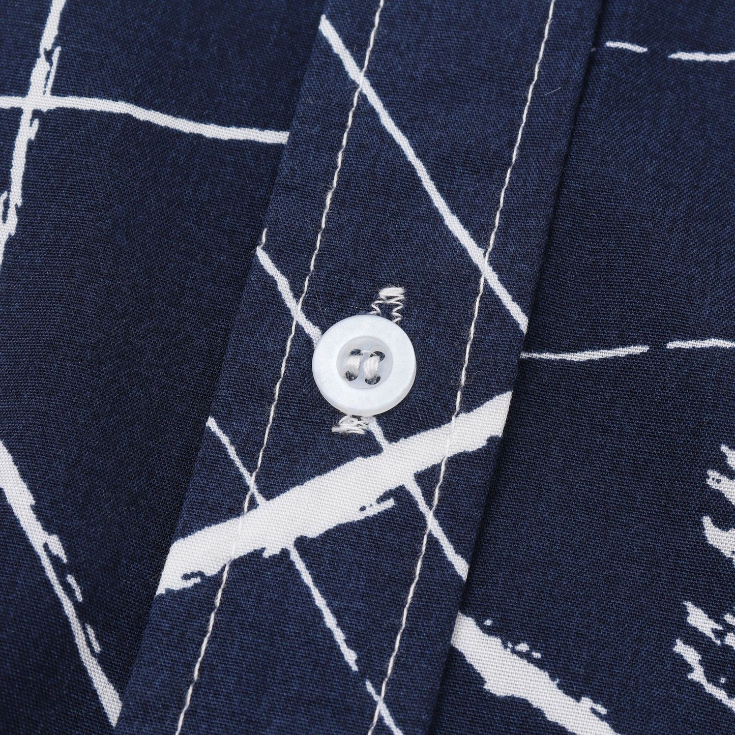 Men's Shirt Short Sleeve Lapel Check Print