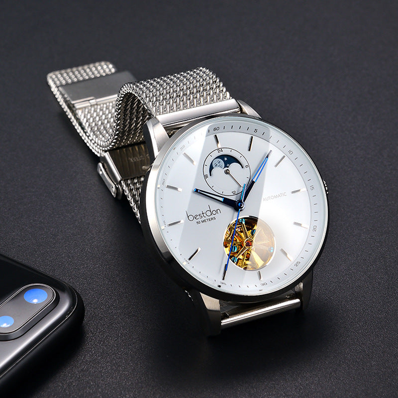 Hollow men's mechanical watch