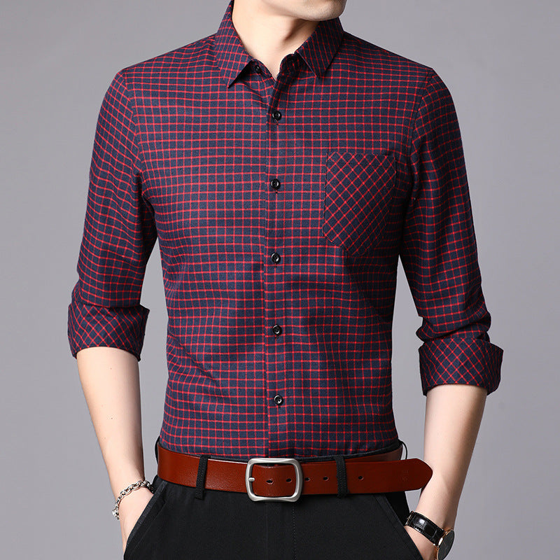 Autumn And Winter Men's New Shirts Business Men's Long Sleeves