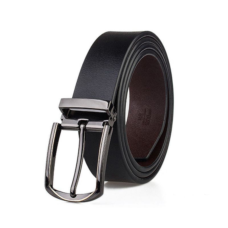 Men's Business Casual Leather Belt Pin Buckle Belt