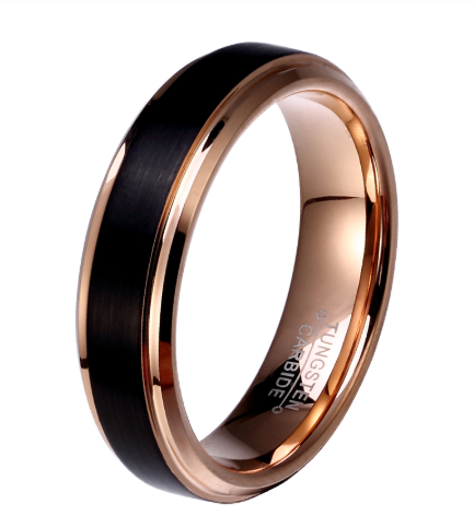 Rose Gold Tungsten Carbide Wedding Rings 8MM/6MM/4MM for man and women