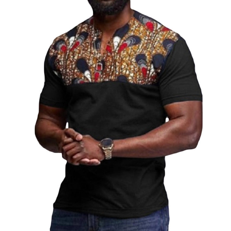 Men's casual T-shirt short sleeve printing