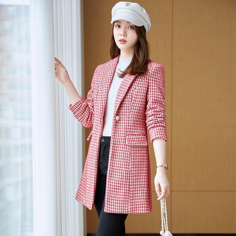 Ladies Lightly Cooked Wind Woolen Coat