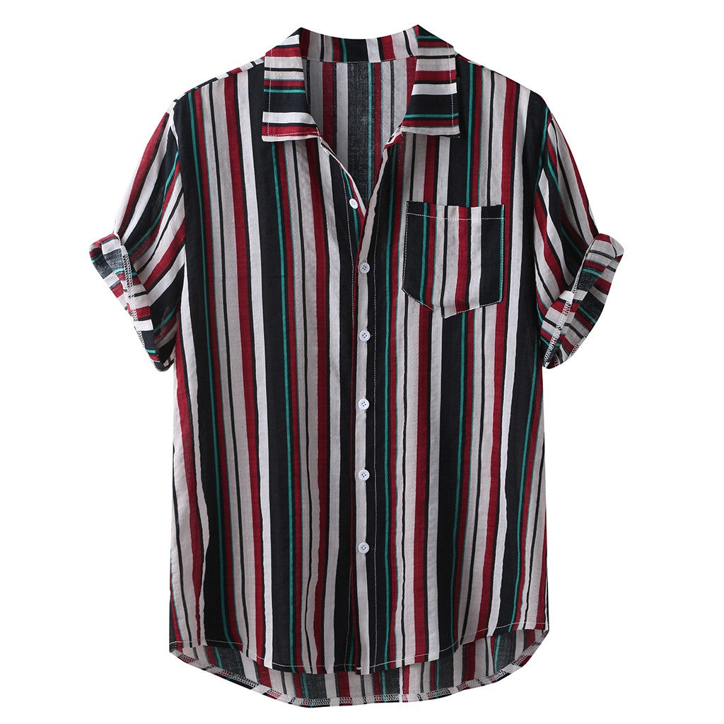 Hawaiian striped casual shirt