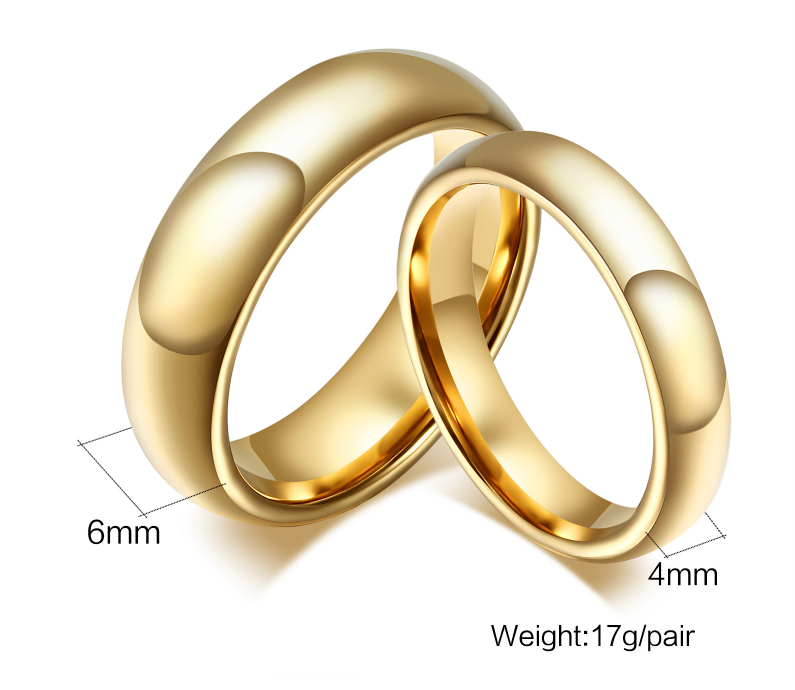 Meaeguet Vintage Tungsten Carbide Wedding Rings For Couple Solid Gold-Color Lover Engagement Anel Jewelry