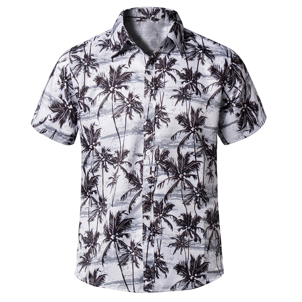 New Print Beach Shirt Summer Short Sleeve Shirt