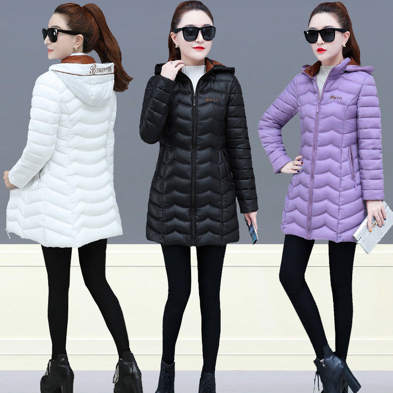 Women's Padded Mid-length Slim Fashion Slim Padded Jacket