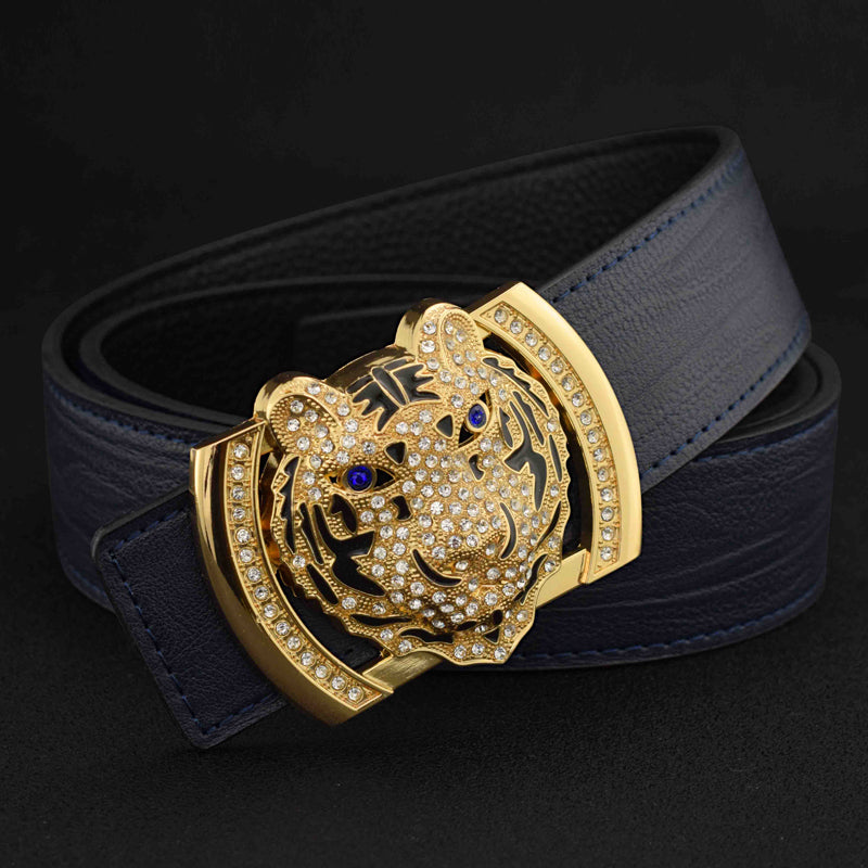 Tiger Style Men's Casual Versatile Leather Belt