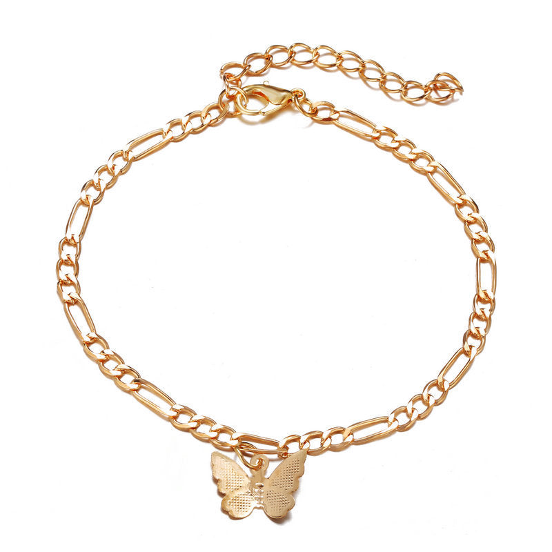 Accessories Creative And Simple Double-layer Diamond-studded Snake Bone Anklet