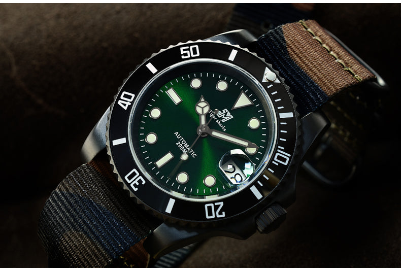 San Martin Green Water Ghost Diving Watch