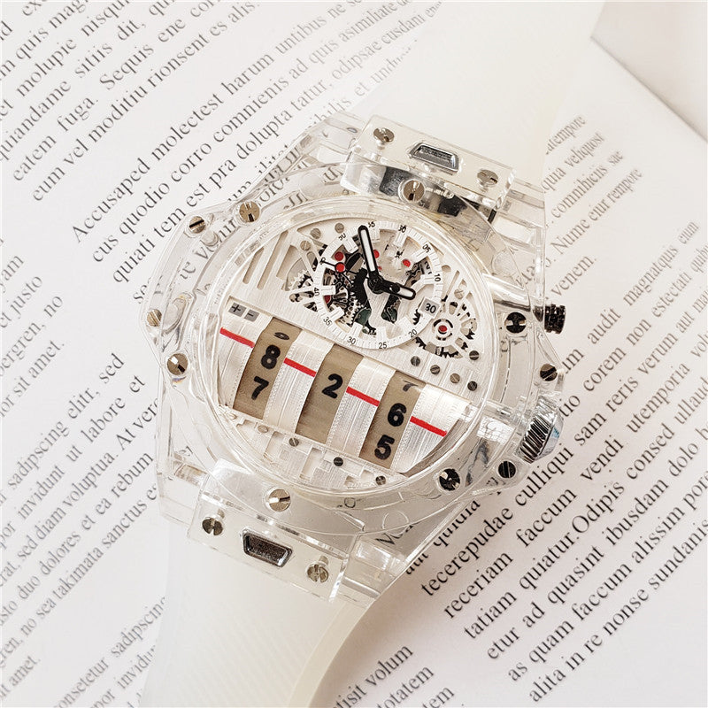 Transparent shell quartz watch