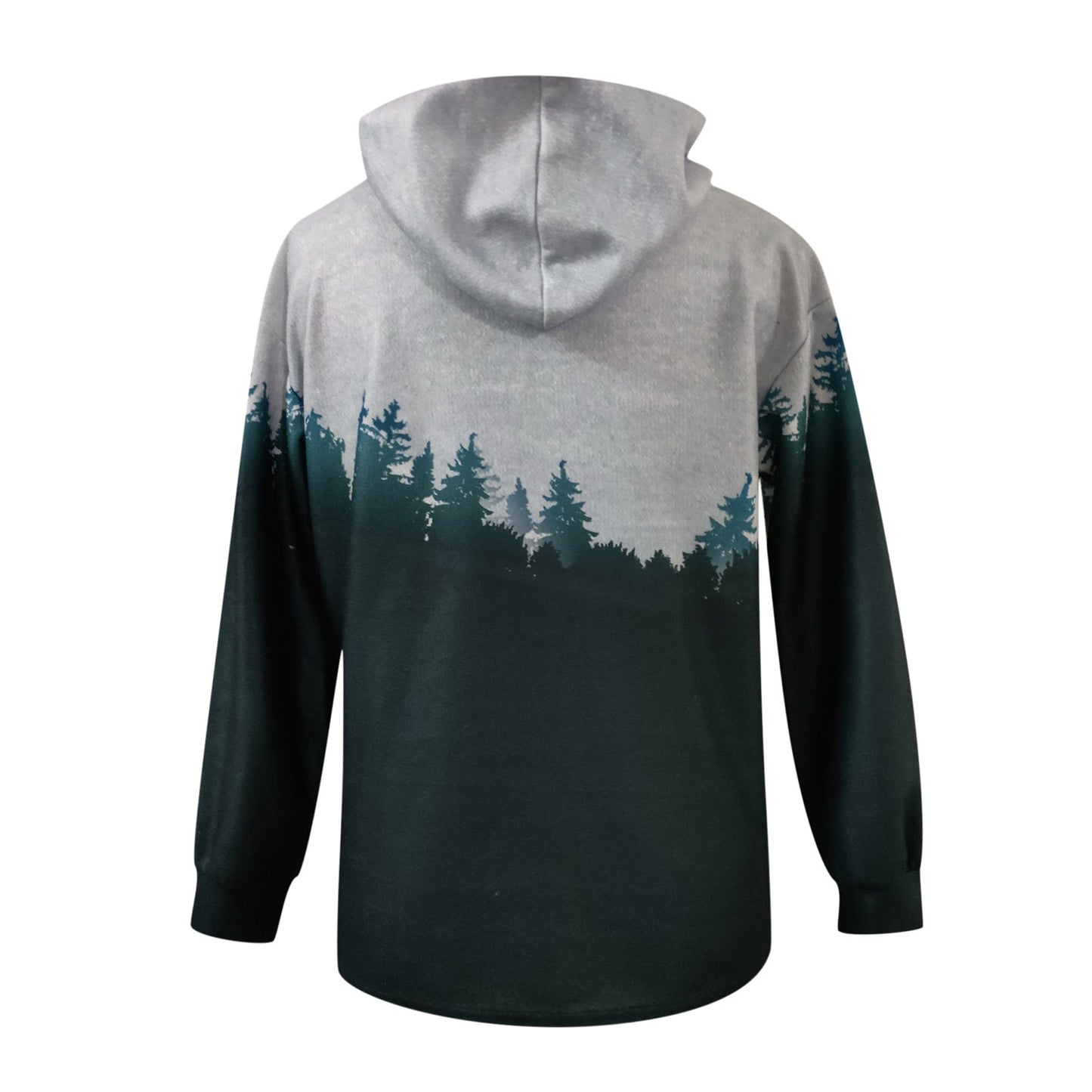 Wood print hooded sweatshirt