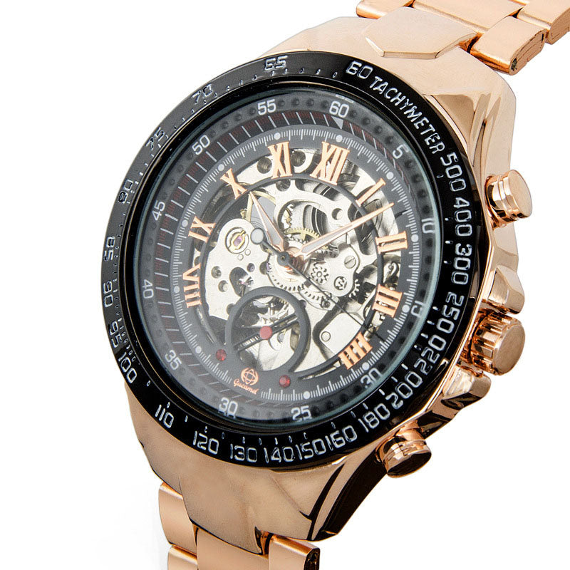 Manufacturers wholesale gutuo man watch automatic hollow-out full gold mechanical watch