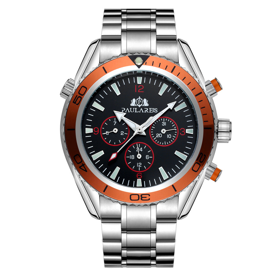 Automatic mechanical steel band men's watch