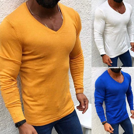 Long sleeve round neck pullover sweater