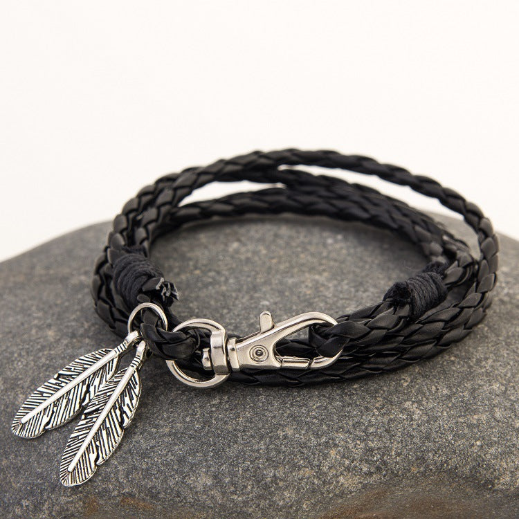 Fashion Jewelry Leather Charm Friendship Bracelets & Bangles
