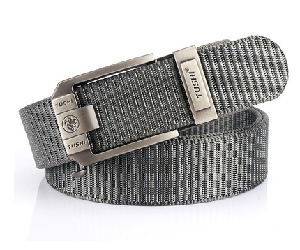 Automatic buckle nylon thick canvas belt