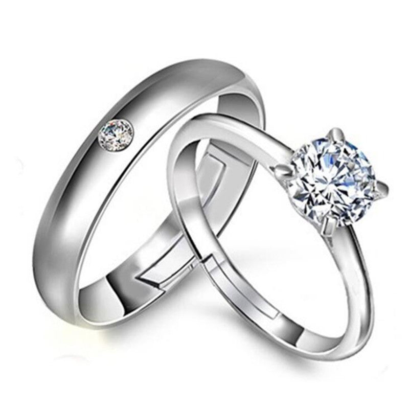 Sterling silver couple rings
