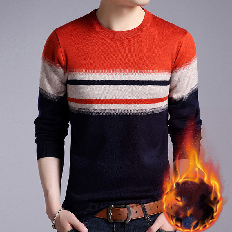 Men's thick sweater bottoming shirt