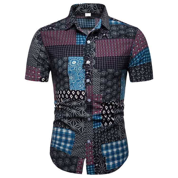 Printed short sleeve shirt