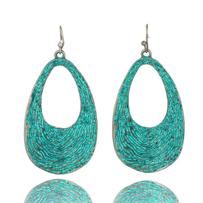 Bohemian round cutout earrings