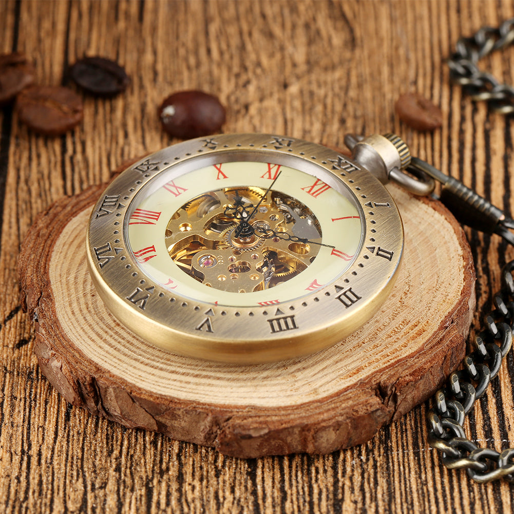 Vintage Roman literal mechanical pocket watch