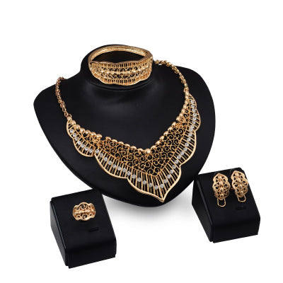 Wild style alloy necklace earrings