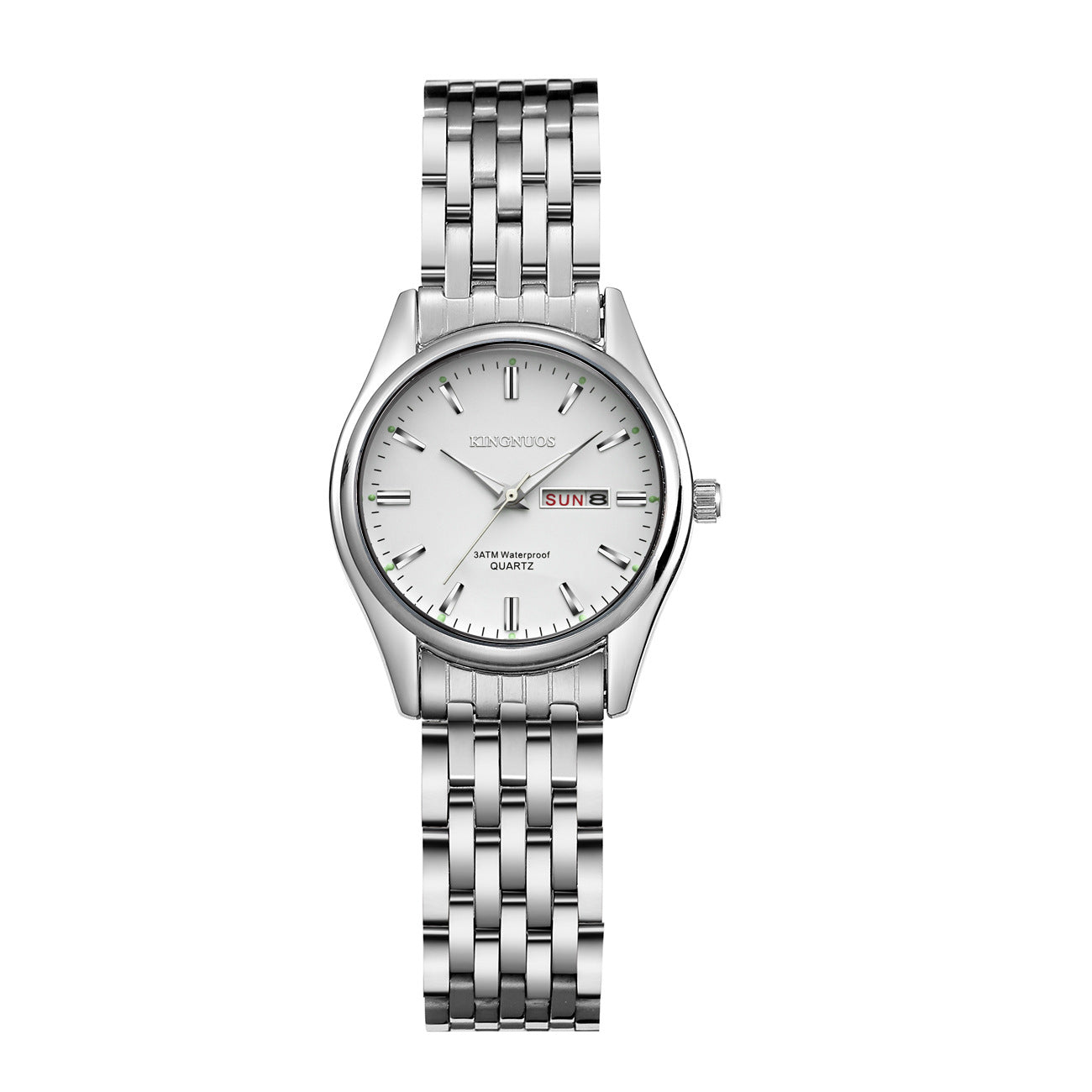Genuine Men's Bar Ding Women's Dual-calendar Waterproof Non-Mechanical Quartz Watch